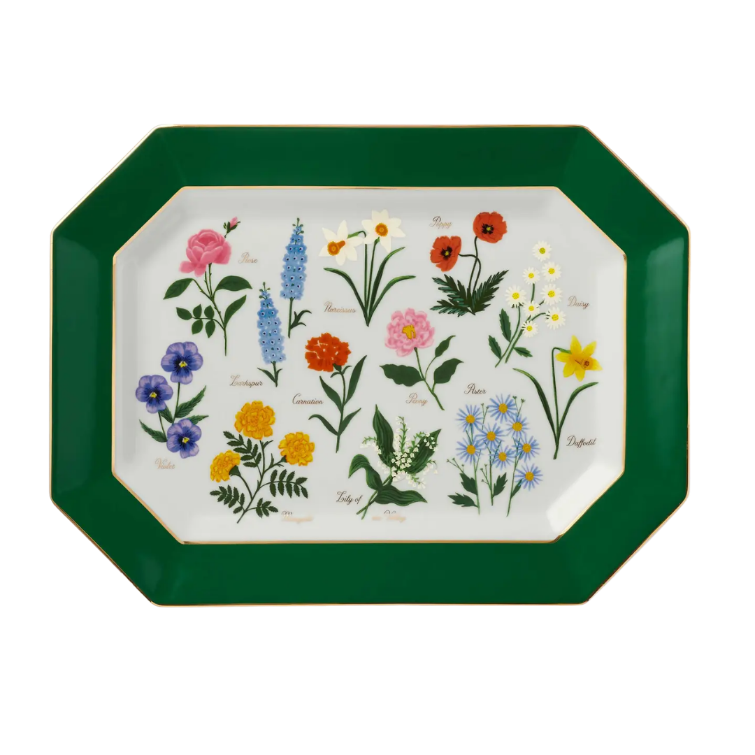 Garden Study Large Porcelain Serving Platter