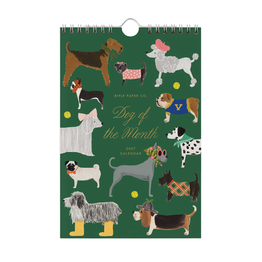 2027 Dog of the Month Kitchen Calendar