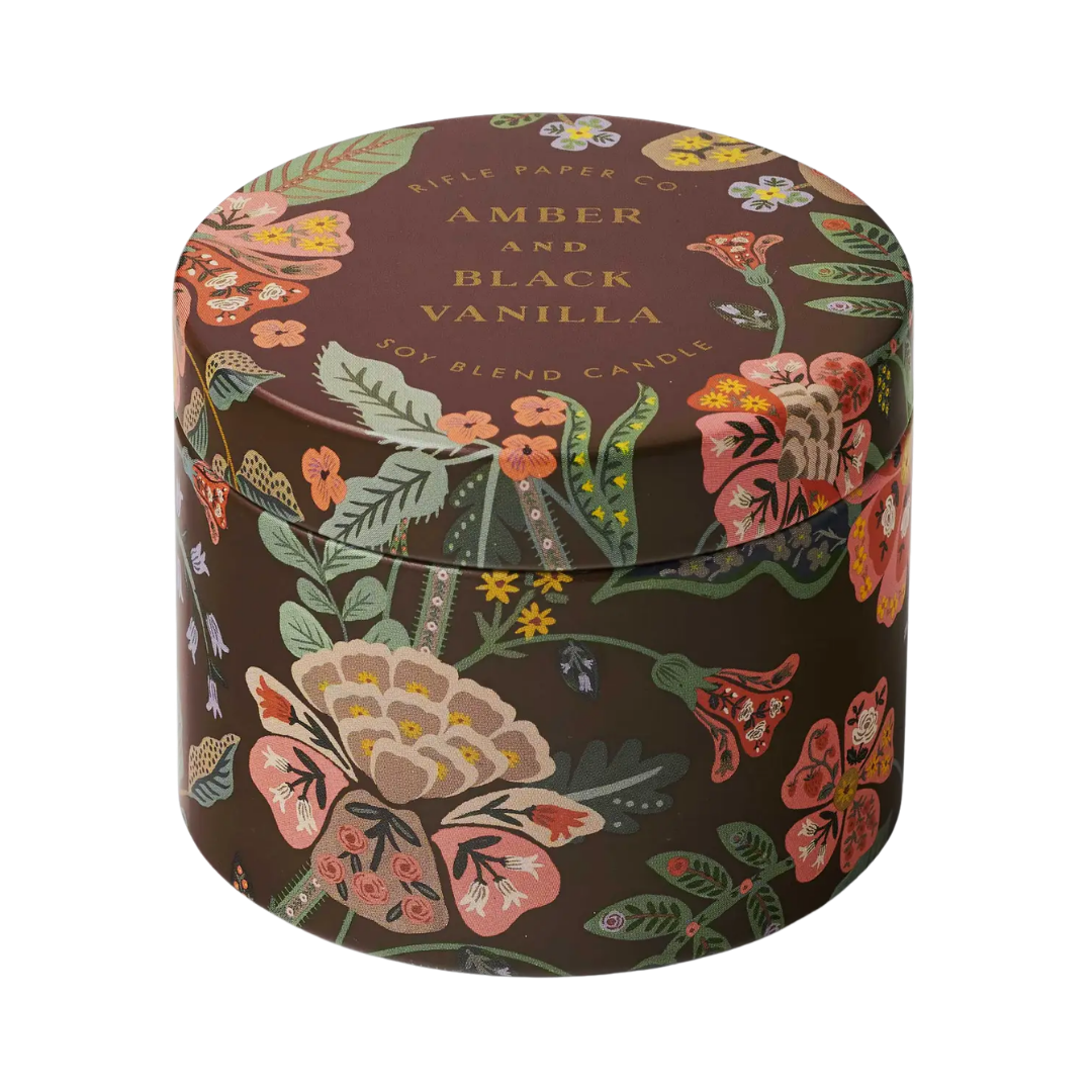 Gracie Amber and Black Vanilla Tin Candle (3oz)