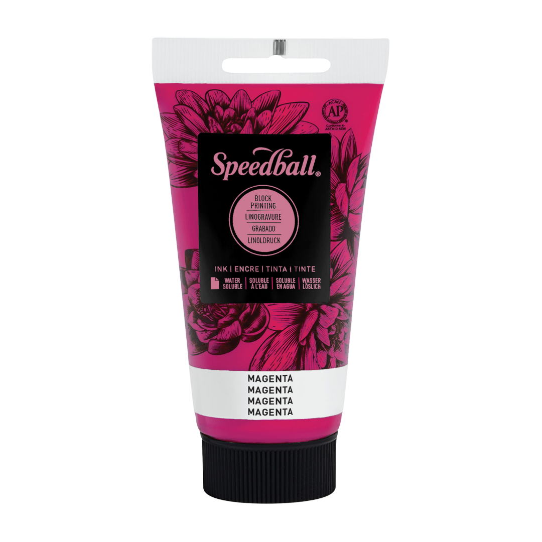 Water-Soluble Block Printing Ink 2.5oz - Magenta