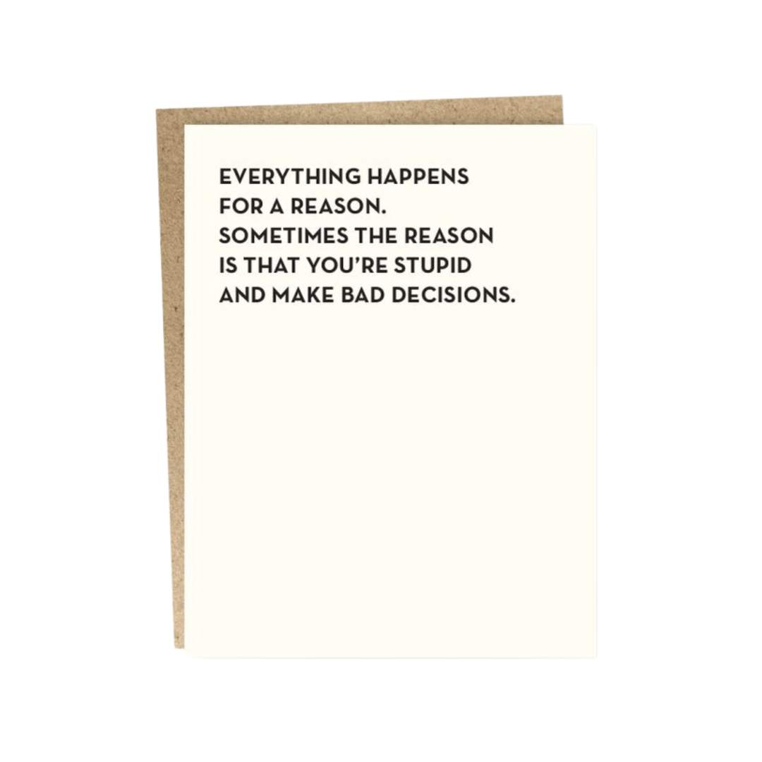 Bad Decisions Card