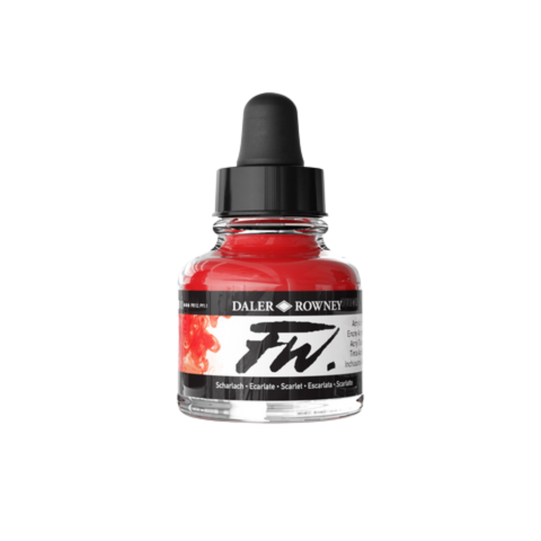 FW Liquid Acrylic Ink 1oz - Scarlet