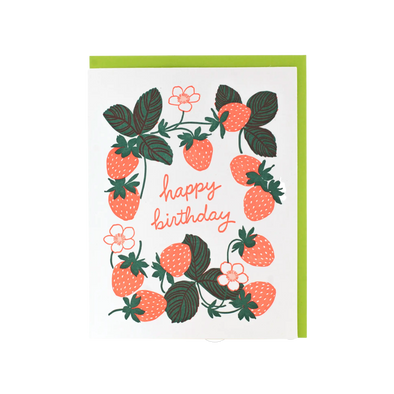 Ripe Strawberries Birthday Card