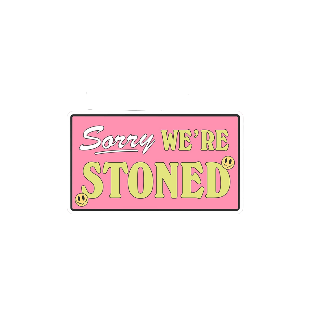 Sorry We're Stone Vinyl Sticker