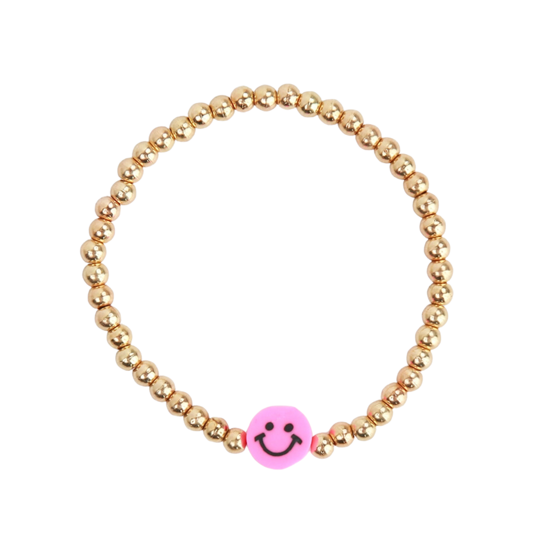 Kids Beaded Happy Face Bracelet