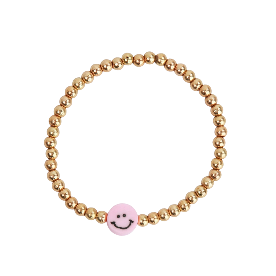 Kids Beaded Happy Face Bracelet