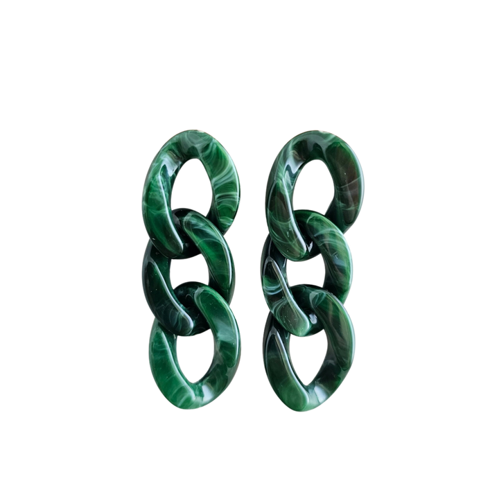 Brooklyn Earrings - Forest Green