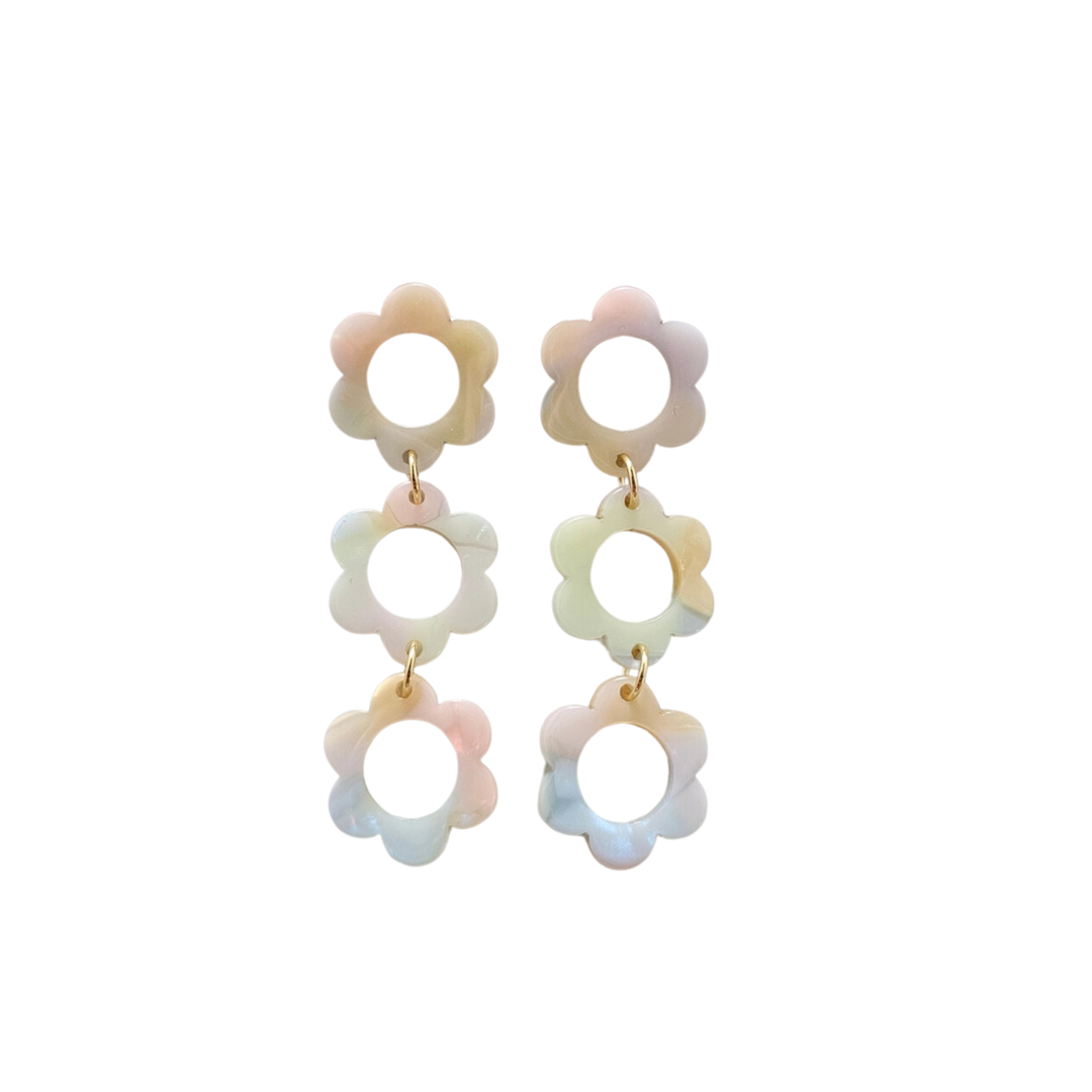 Delilah Earrings - Pastel Rainbow