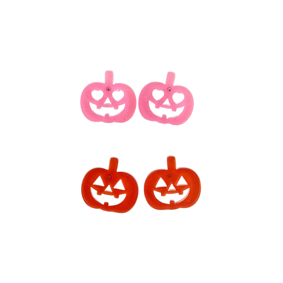 Jack O' Lantern Pumpkin Studs