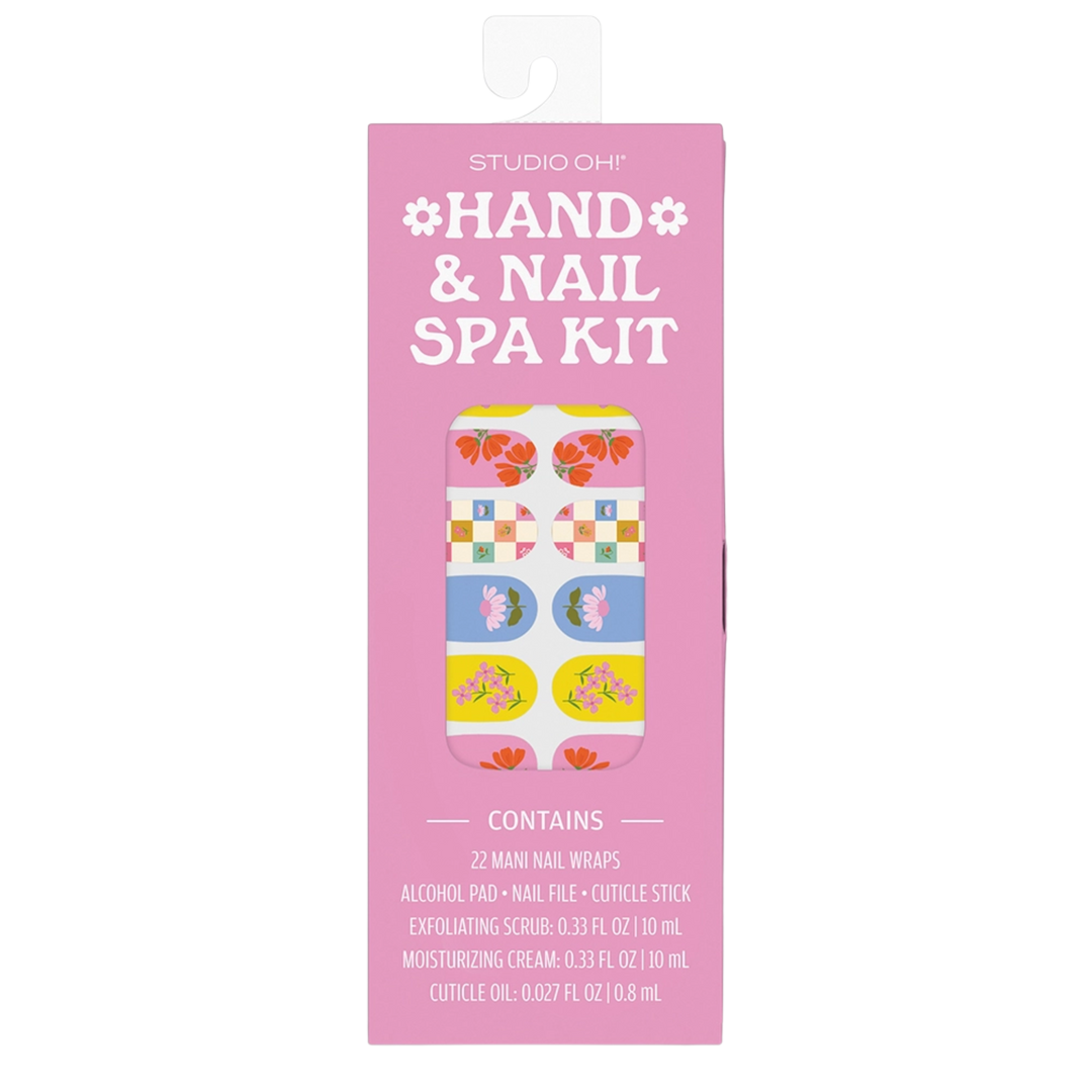 Checkerboard Blooms Hand & Nail Spa Kit