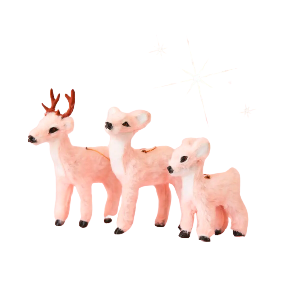 Fur Reindeer Ornament