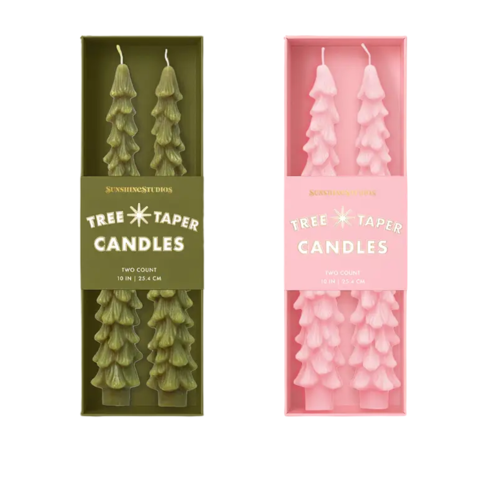Tree Taper Candles - Set of Two