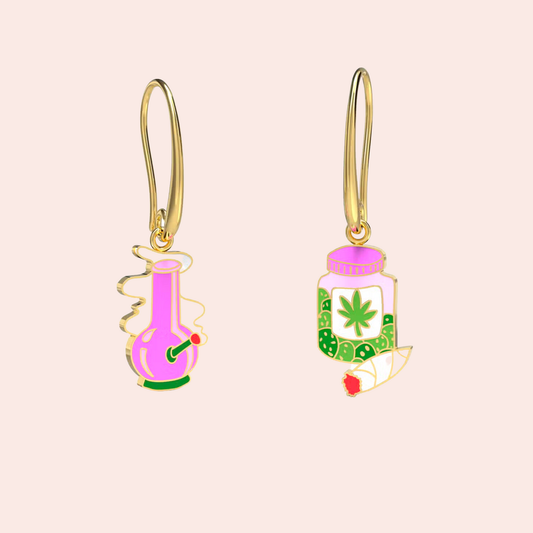 Bong & Weed Earrings