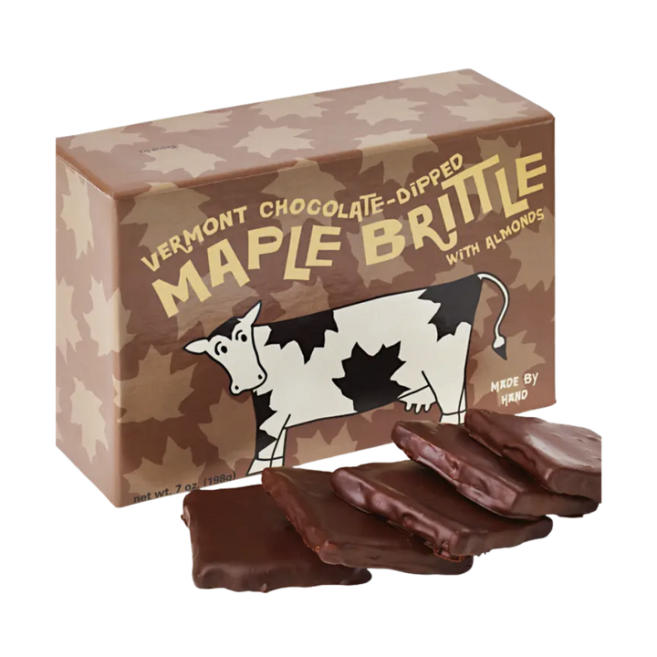Chocolate-Dipped Maple Brittle with Almonds