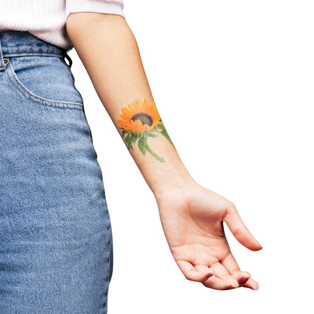Sunflower Tattoo Pair
