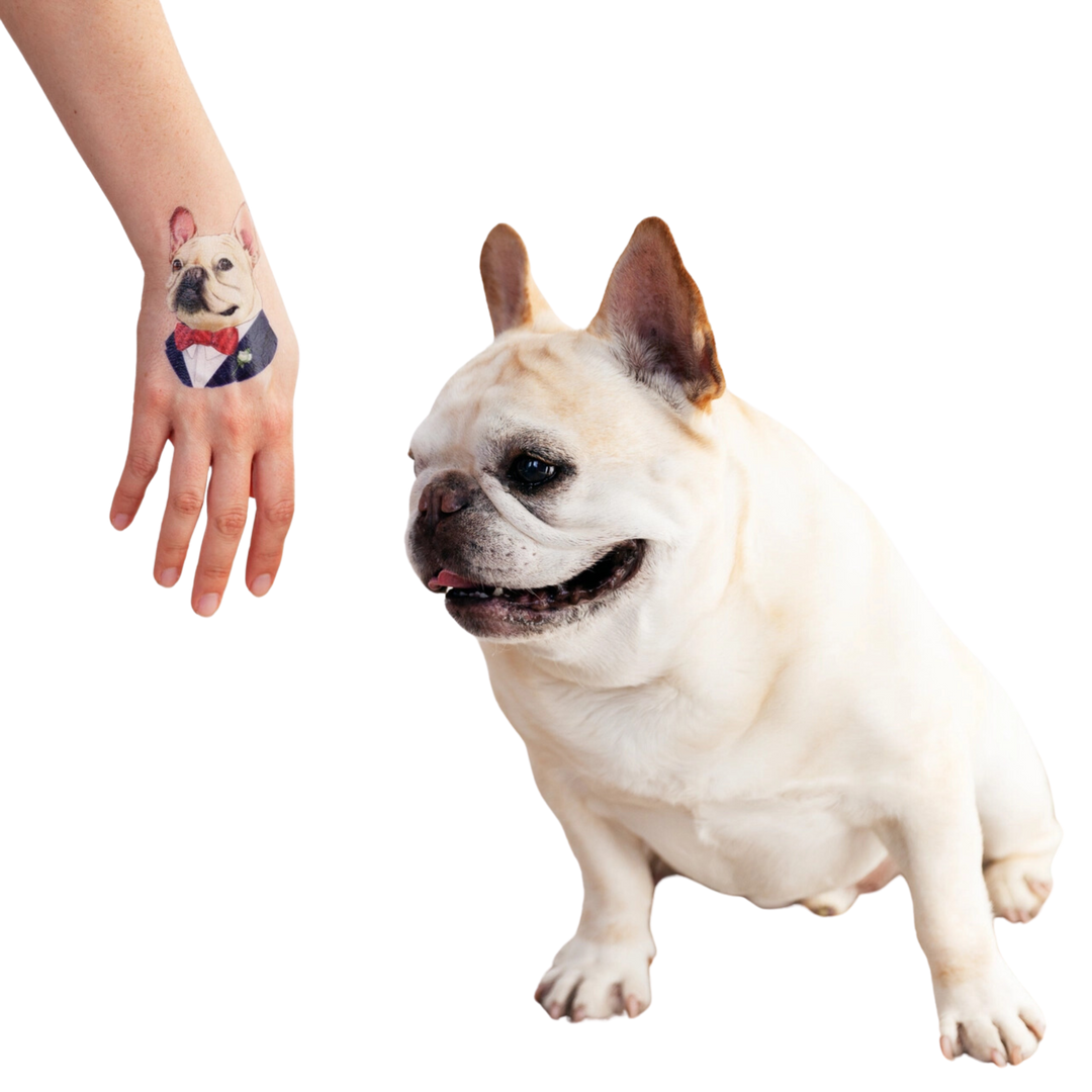 French Bulldog Tattoo Pair