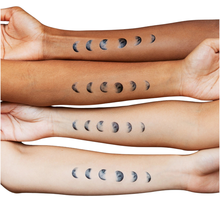 Moon Phases Tattoo Pair