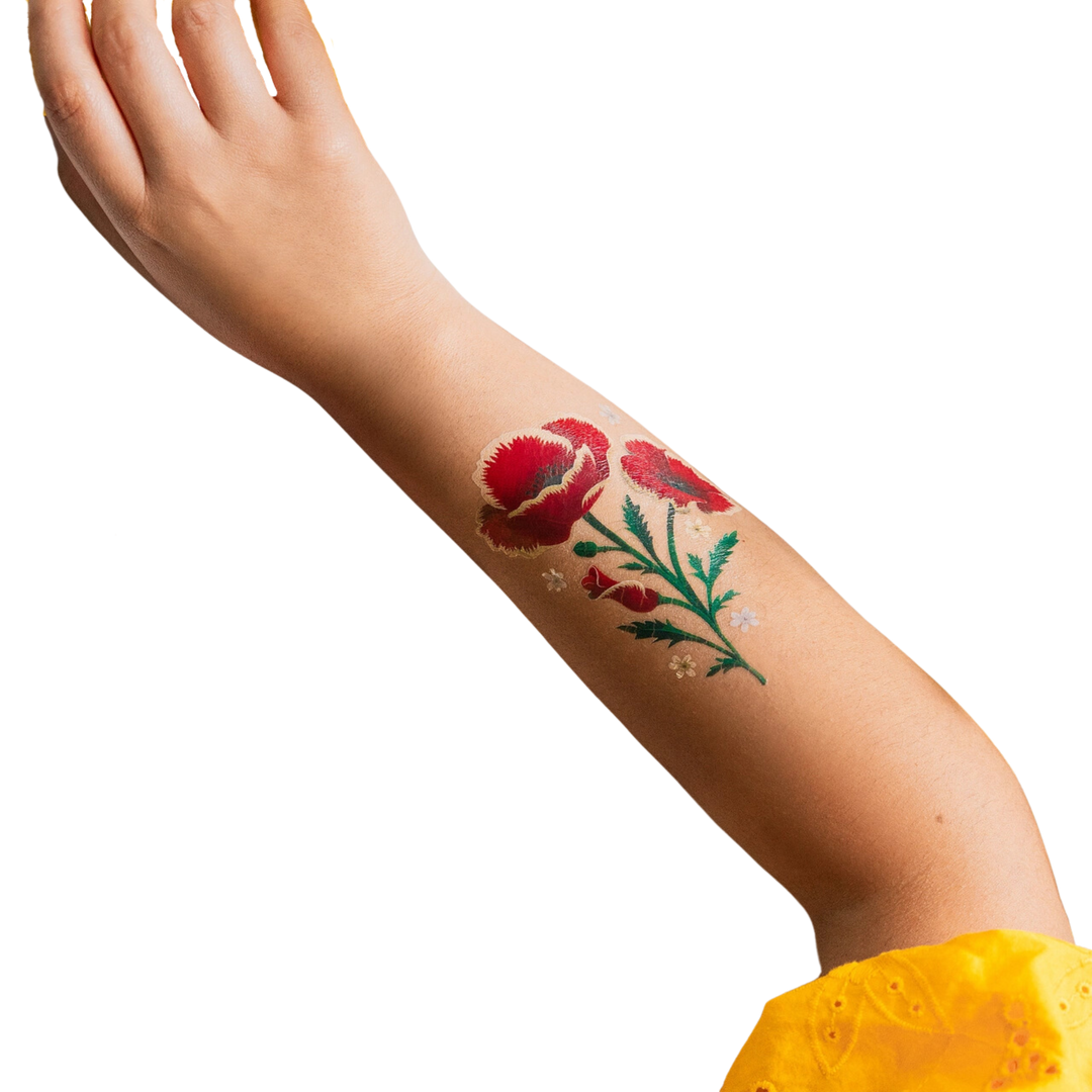 Poppies (Fk) Tattoo Pair