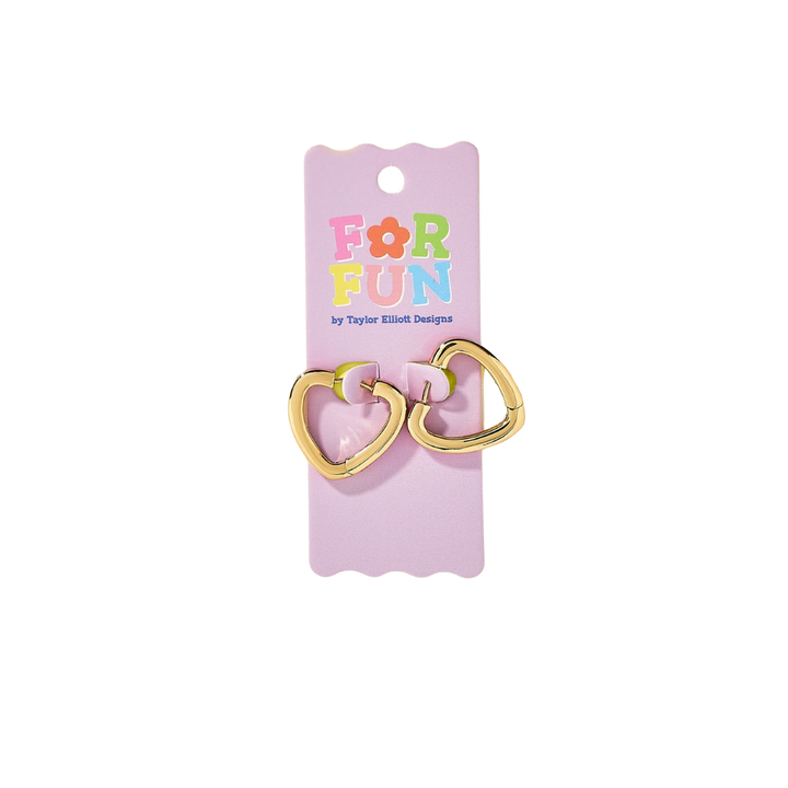 Gigi 14K Gold-Plated Heart Earrings