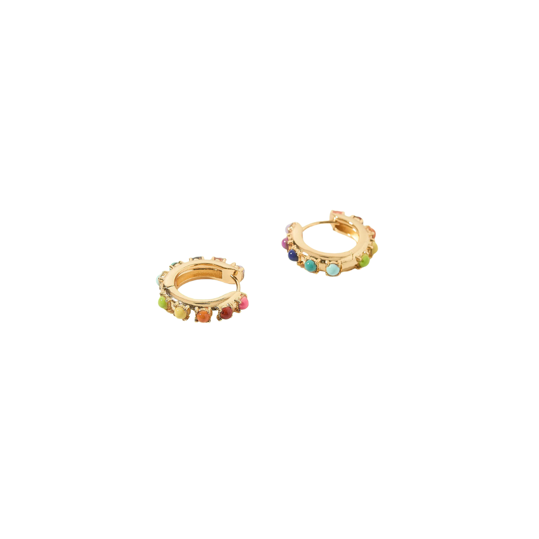 Miley Colorful Beads Huggie Earrings