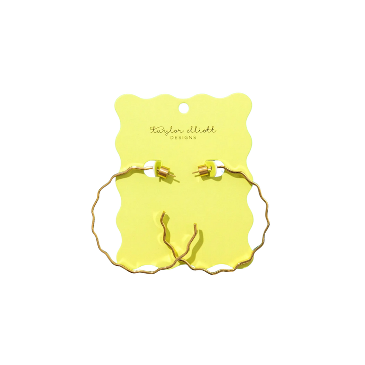 Cassie Wavy X-Large Hoop Earrings