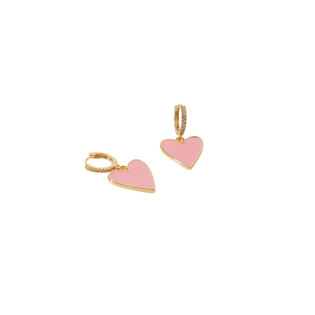 Jane Heart Huggie Earrings