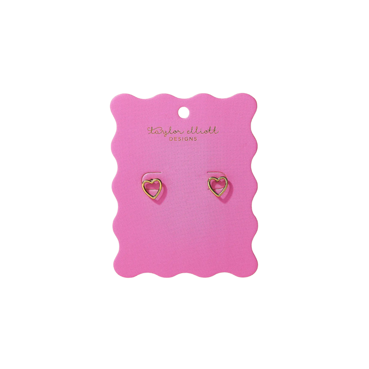 Louisa Heart Stud Earrings