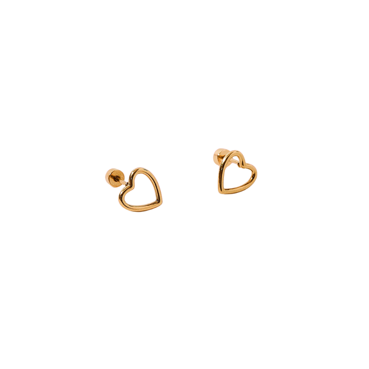 Louisa Heart Stud Earrings