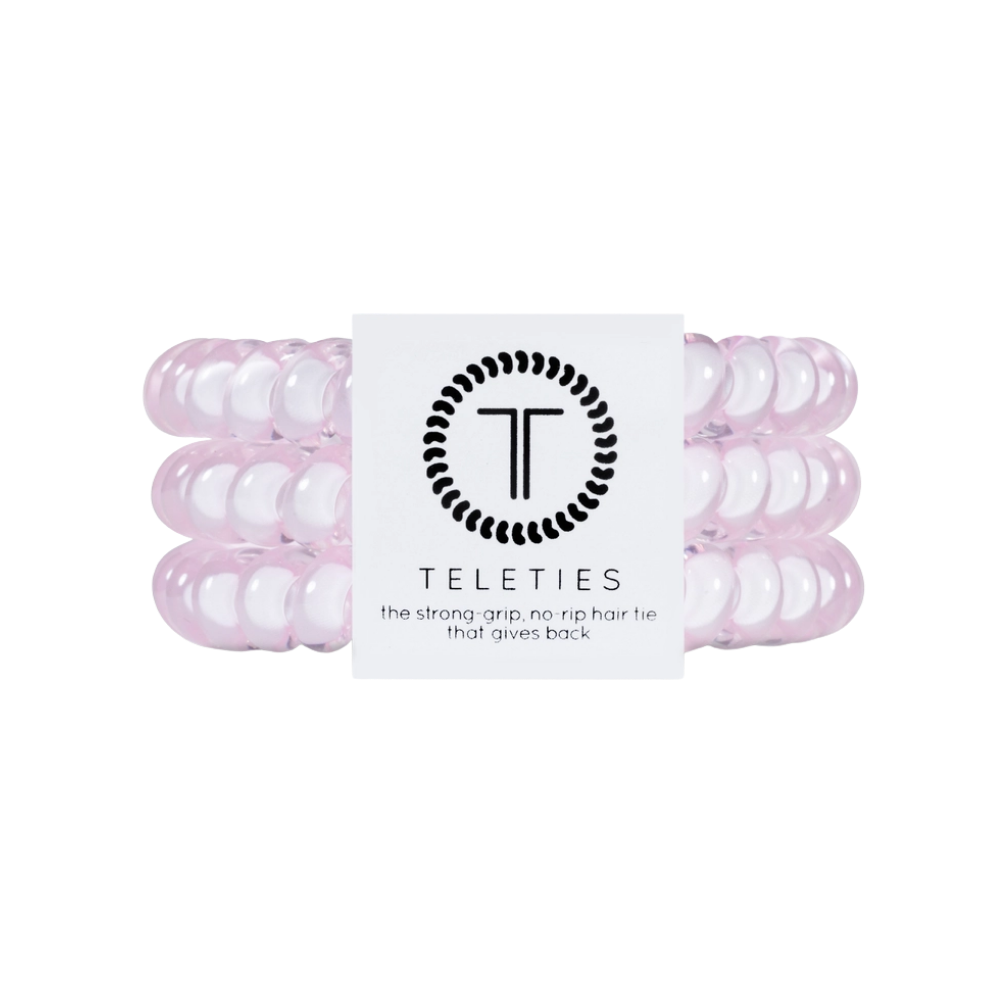 Rose Water Pink Hair Ties - Small (3ct)