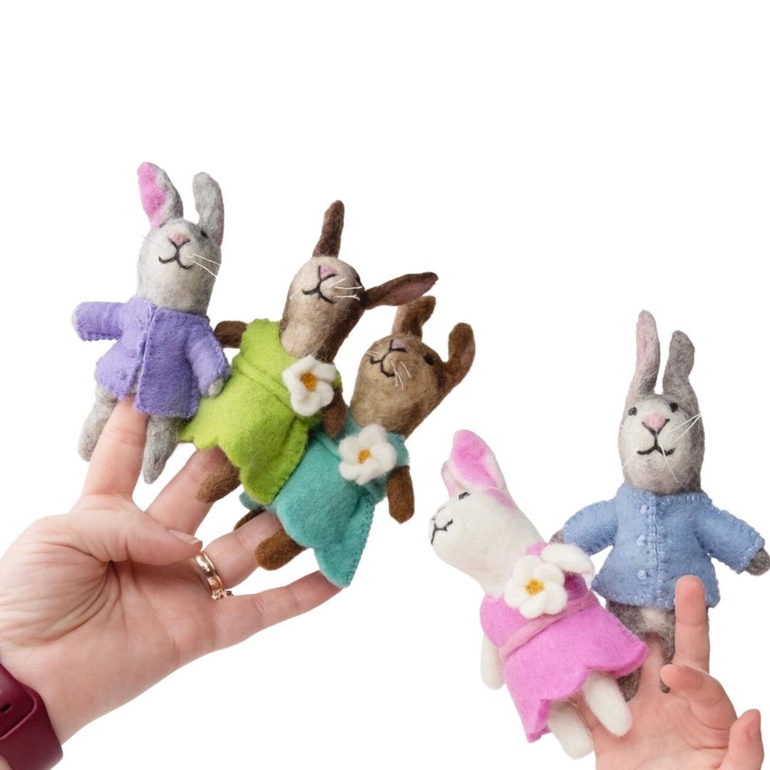 Felt Bunny Finger Puppet