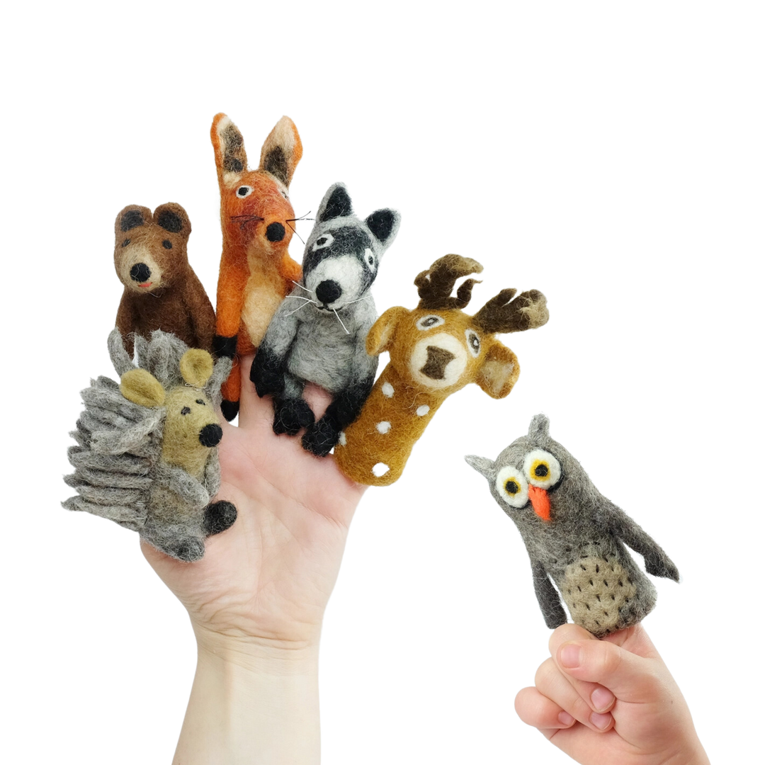 Forest Friends Felt Finger Puppets