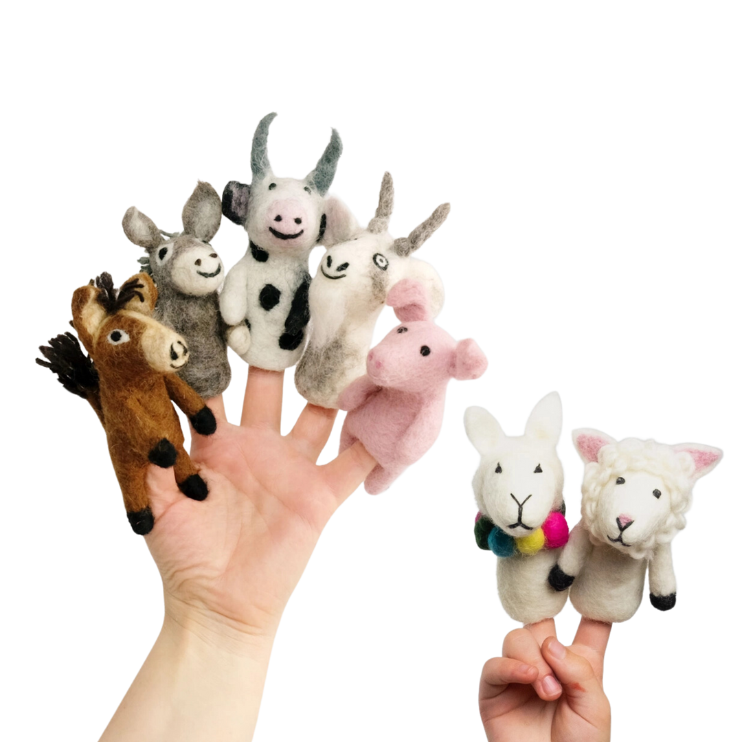 Barnyard Buddies Felt Finger Puppets