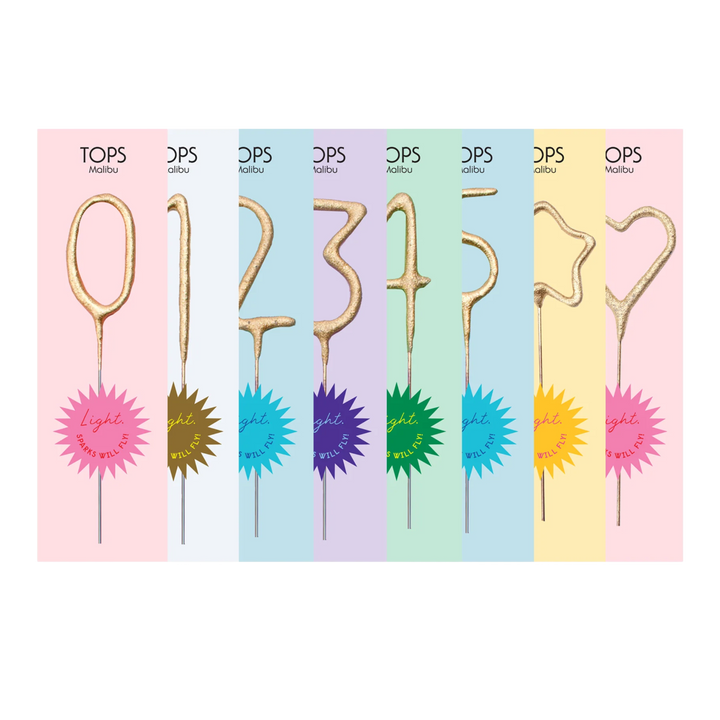 Mini Gold Wand Number Sparkler