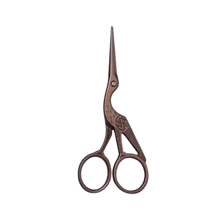 Colorful Vintage Crane Embroidery Scissors