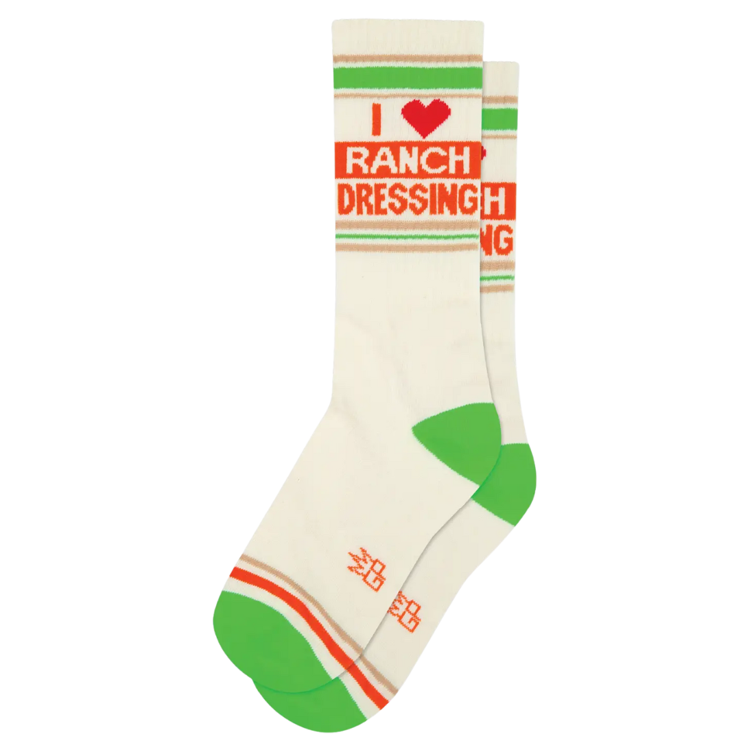 I ❤️ Ranch Dressing Gym Crew Socks