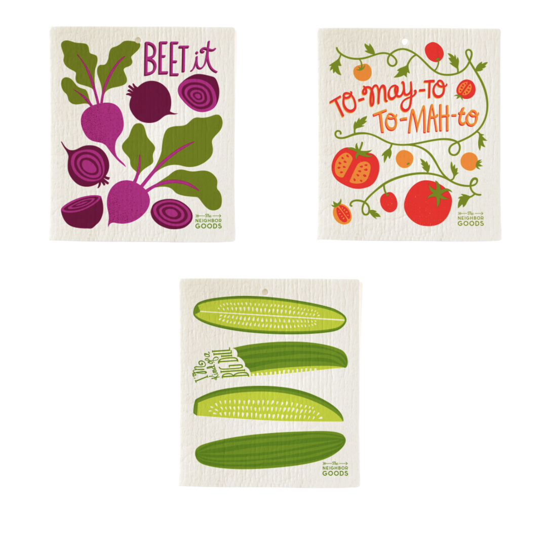 Farmer's Market Sponge Cloth Set of 3