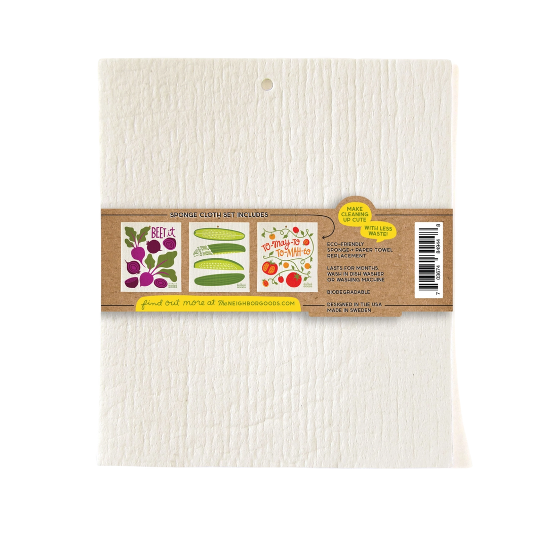 Farmer's Market Sponge Cloth Set of 3