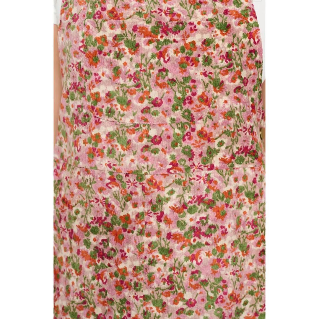 Colorful Blooming Meadow Corduroy Skirtall