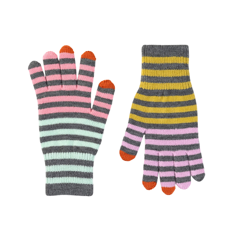 Color Stripe Touchscreen Gloves