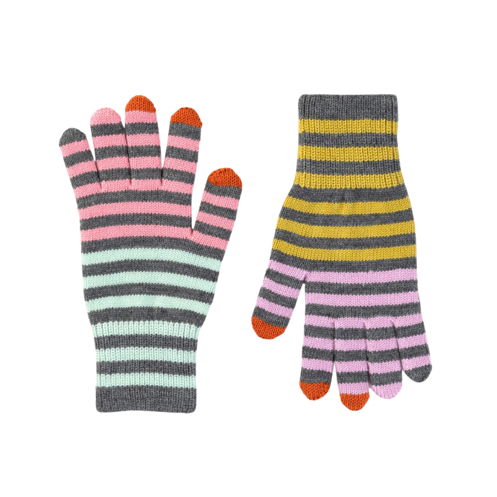 Color Stripe Touchscreen Gloves