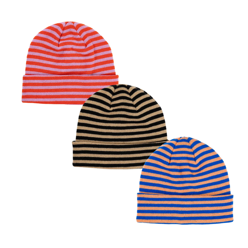 Simple Stripe Knit Beanie