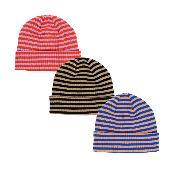 Simple Stripe Knit Beanie