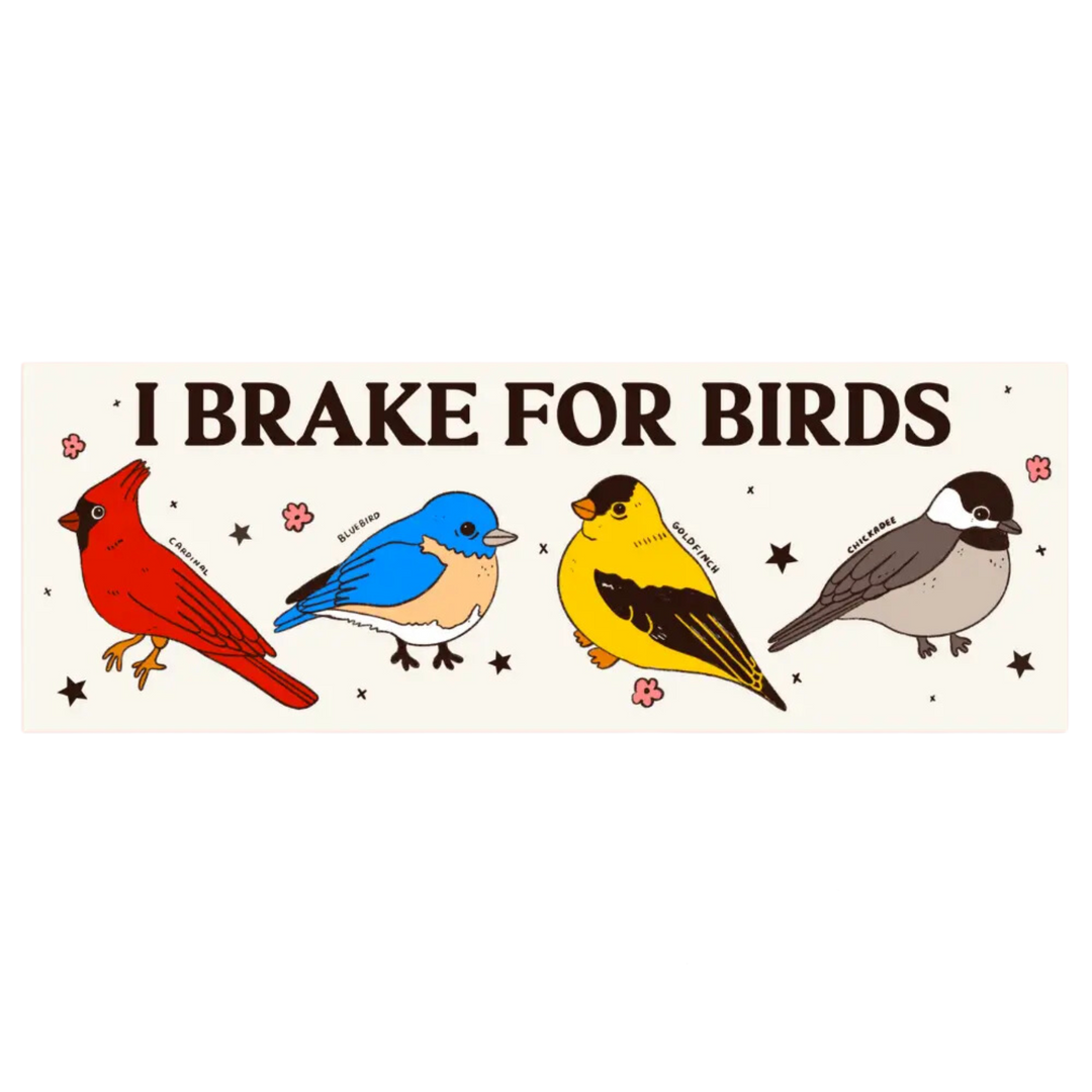 I Brake For Birds Bumper Magnet