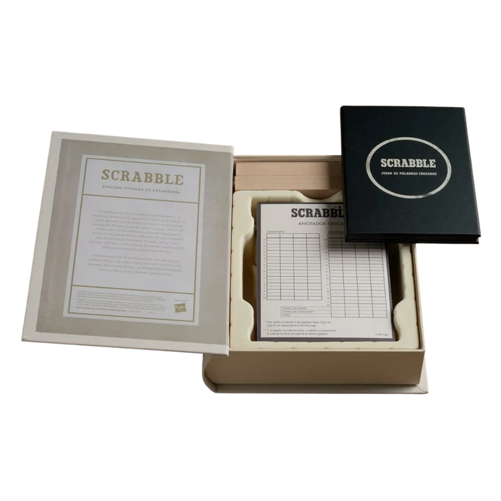 Scrabble Spanish Vintage Bookshelf Edition Board Game