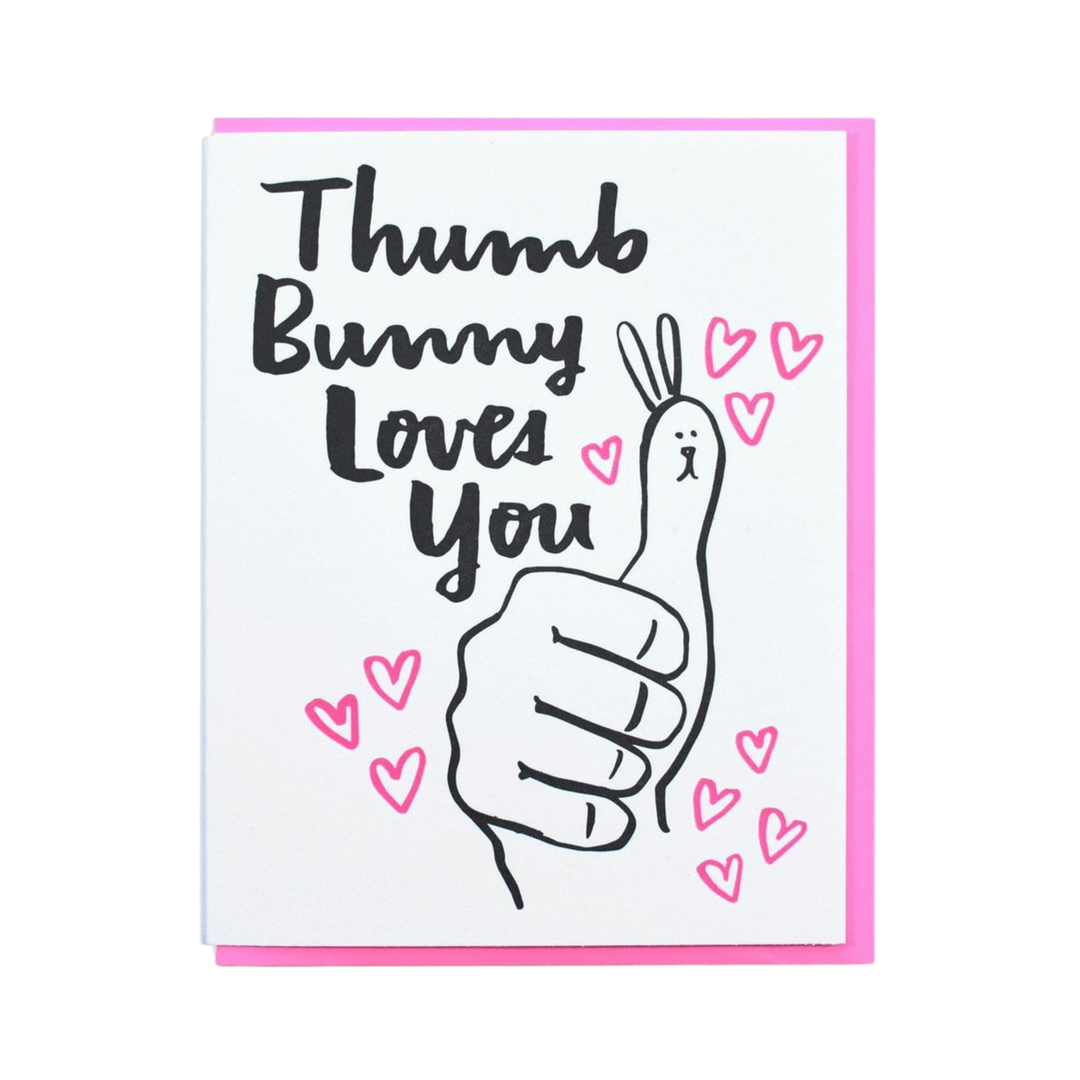 Thumb Bunny Loves You Card