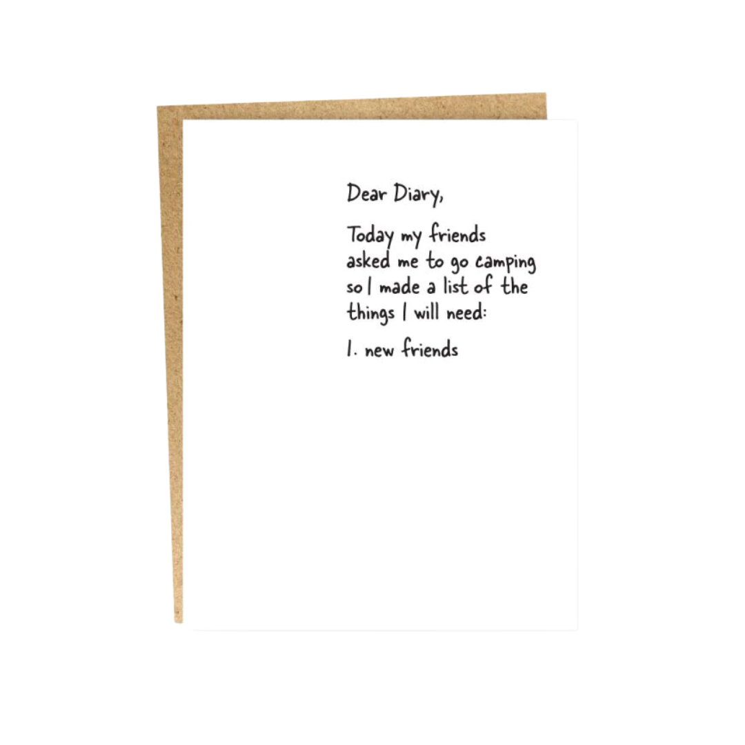New Friends Dear Diary Card