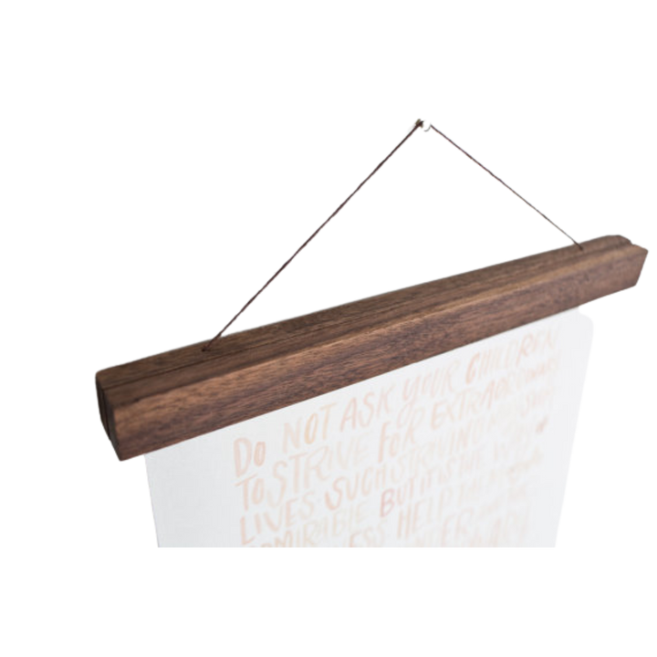 Wooden Poster Hanger - Walnut 12 inches