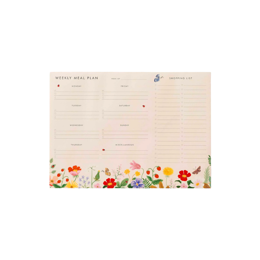 Strawberry Fields Meal Planner Notepad
