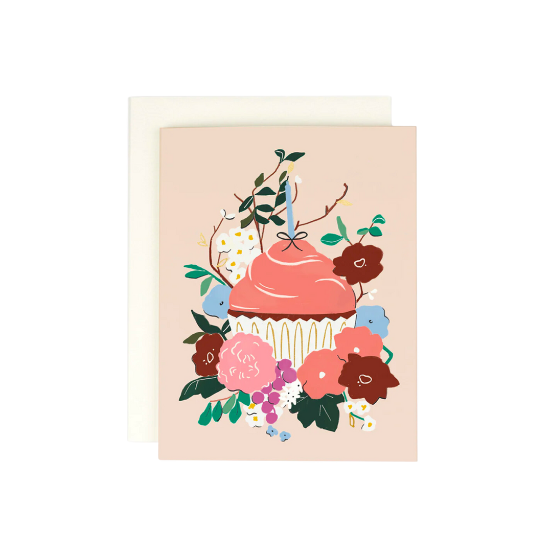 Blush Cupcake Card