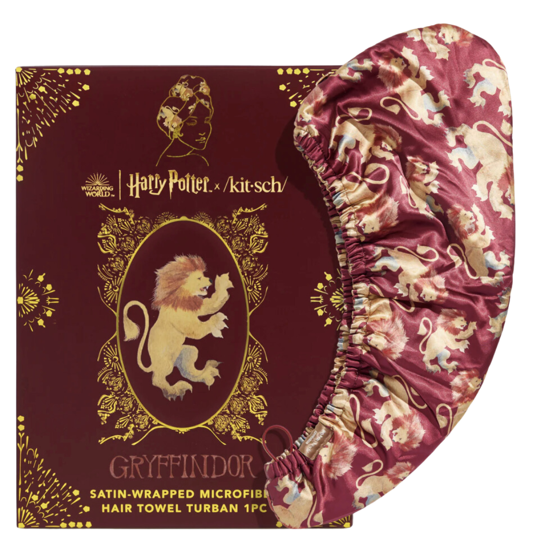 Harry Potter X Kitsch Satin-Wrapped Hair Towel - Gryffindor